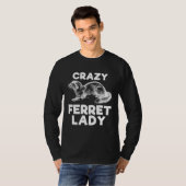 Crazy Ferret Lady   Animal  Kid T-shirt (Voorkant volledig)