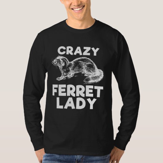 Crazy Ferret Lady   Animal  Kid T-shirt (Voorkant)