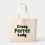 Crazy Ferret Lady Grote Tote Bag (Voorkant)