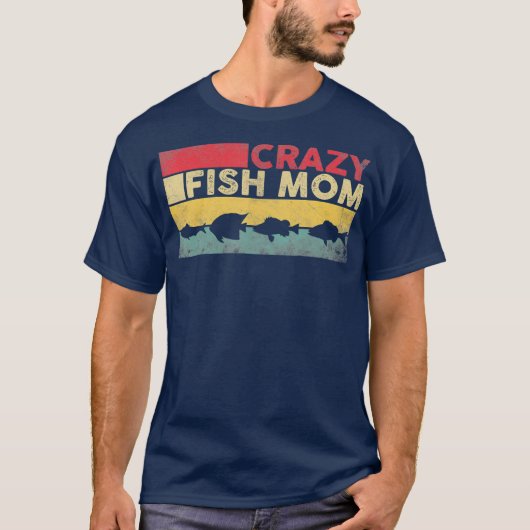 Crazy Fish mama Funny Fish Women T-shirt (Voorkant)