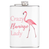 Crazy Flamingo Lady Funny Flamingo Heupfles (Voorkant)
