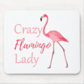 Crazy Flamingo Lady Funny Flamingo Muismat (Voorkant)