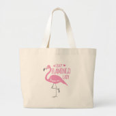Crazy Flamingo lady Grote Tote Bag (Voorkant)