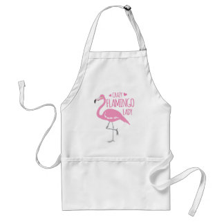 Crazy Flamingo lady Standaard Schort