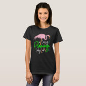 Crazy Flamingo Lady Womens T-shirt (Voorkant volledig)
