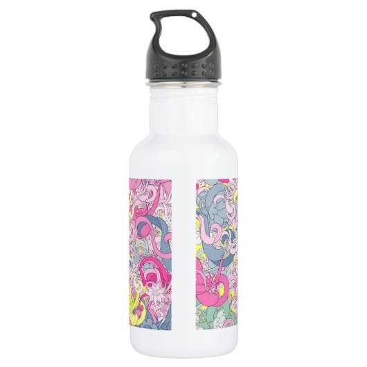Crazy Floral Drink Bottle Waterfles (Achterkant)