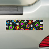 Crazy Flowers Bumpersticker (Op auto)