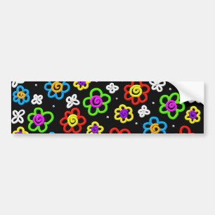 Crazy Flowers Bumpersticker