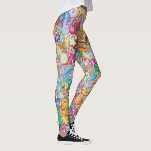 Crazy Flowers Leggings (Rechts)
