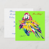 Crazy Fluffy Parrot Kaart (Voorkant / Achterkant)
