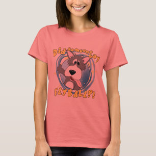 Crazy Flyball Dog Dames Ringer T-Shirt