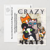 Crazy for Cats Briefkaart (Voorkant / Achterkant)