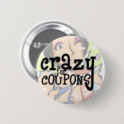 Crazy for Coupons - Button (Voorkant /achterkant)