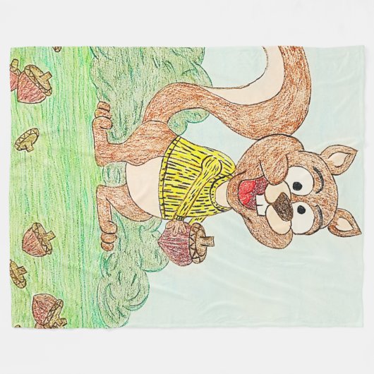 Crazy for Nuts Fleece Deken (Voorkant (Horizontaal))