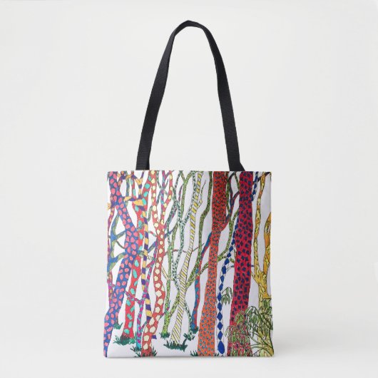Crazy Forest Aquarel Fun Tote Bag (Voorkant)