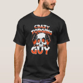 Crazy Forging Guy Anvil Hobby Legend Forging Black T-shirt (Voorkant)
