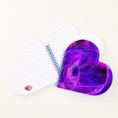 CRAZY FOTON Abstracte Blauwe Paarse Fractals, Swir Notitieboek (Binnen)