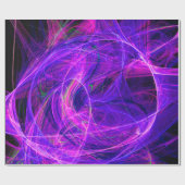 CRAZY FOTON Abstracte Paarse Blauwe Fractals, Swir Cadeaupapier (Vlak)