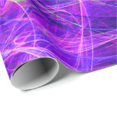 CRAZY FOTON Abstracte Paarse Blauwe Fractals, Swir Cadeaupapier (Rol Hoek)