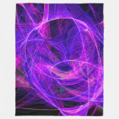 CRAZY FOTON Abstracte Paarse Blauwe Fractals, Swir Fleece Deken (Voorkant)