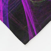 CRAZY FOTON Abstracte Paarse Blauwe Fractals, Swir Fleece Deken (Hoek)