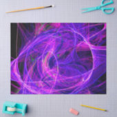 CRAZY FOTON Abstracte Paarse Blauwe Fractals, Swir Tissuepapier (Craft)