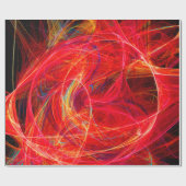 CRAZY FOTON Abstracte rode gele fractals, zwenken Cadeaupapier (Vlak)