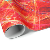 CRAZY FOTON Abstracte rode gele fractals, zwenken Cadeaupapier (Rol Hoek)