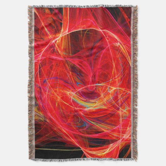 CRAZY FOTON Abstracte rode gele fractals, zwenken Deken (Voorkant Verticaal)