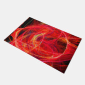 CRAZY FOTON Abstracte rode gele fractals, zwenken Deurmat (Schuin)