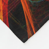 CRAZY FOTON Abstracte rode gele fractals, zwenken Fleece Deken (Hoek)