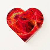 CRAZY FOTON Abstracte rode gele fractals, zwenken Notitieboek (Achterkant)