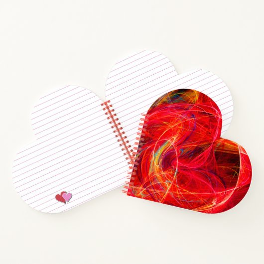 CRAZY FOTON Abstracte rode gele fractals, zwenken Notitieboek (Binnen)