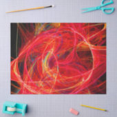 CRAZY FOTON Abstracte rode gele fractals, zwenken Tissuepapier (Craft)