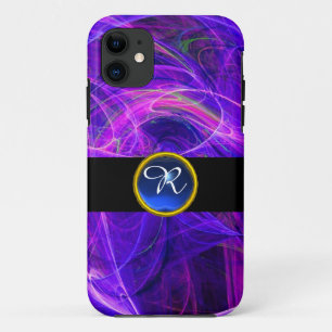 CRAZY FOTON BLUE SAPPHIRE GEM STONE MONOGRAM Case-Mate iPhone CASE