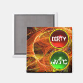 CRAZY FOTON EN RED GREEN PARELTJES Dirk Clean Magneet (Voorkant / Achterkant)