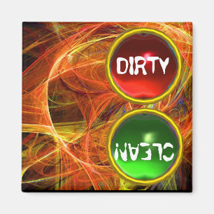 CRAZY FOTON EN RED GREEN PARELTJES Dirk Clean Magneet