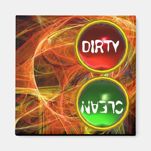 CRAZY FOTON EN RED GREEN PARELTJES Dirk Clean Magneet (Voorkant)