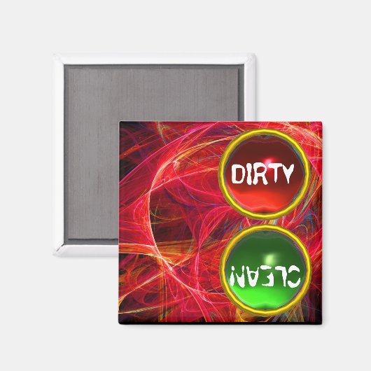 CRAZY FOTON EN RED GREEN PARELTJES Dirk Clean Magneet (Voorkant / Achterkant)