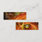 CRAZY FOTON MONOGRAM geel Mini Visitekaartje (Voorkant / Achterkant)