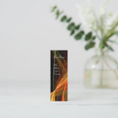 CRAZY FOTON MONOGRAM geel Mini Visitekaartje (Staand voorkant)