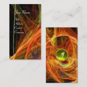 CRAZY FOTON MONOGRAM geel Visitekaartje (Voorkant / Achterkant)