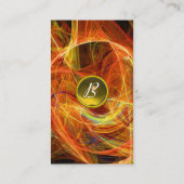 CRAZY FOTON MONOGRAM geel Visitekaartje (Achterkant)