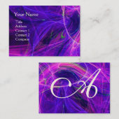 CRAZY FOTON monogram Levendig zwart roze Visitekaartje (Voorkant / Achterkant)