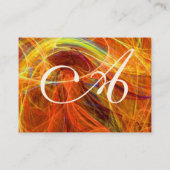 CRAZY FOTON monogram Levendig zwart roze Visitekaartje (Achterkant)