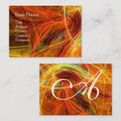 CRAZY FOTON monogram Levendig zwart roze Visitekaartje (Voorkant / Achterkant)