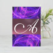 CRAZY FOTON MONOGRAM paars zwart Kaart (Staand voorkant)