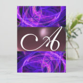 CRAZY FOTON MONOGRAM paars zwart Kaart (Staand voorkant)