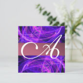 CRAZY FOTON MONOGRAM paars zwart Kaart (Staand voorkant)