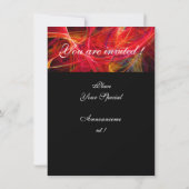 CRAZY FOTON MONOGRAM rode, roze Rsvp Kaart (Achterkant)